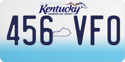 KY license plate 456VFO
