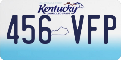 KY license plate 456VFP