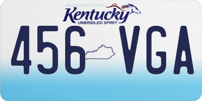 KY license plate 456VGA