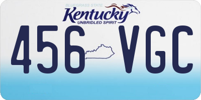 KY license plate 456VGC