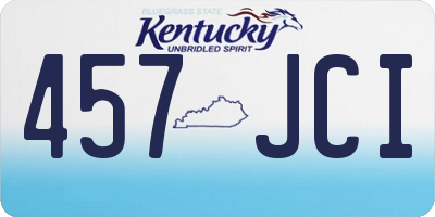 KY license plate 457JCI