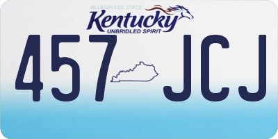 KY license plate 457JCJ