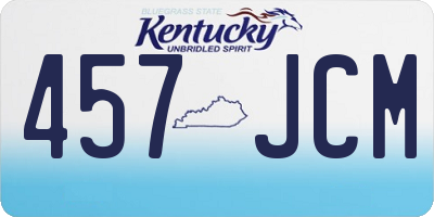 KY license plate 457JCM