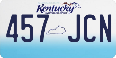 KY license plate 457JCN