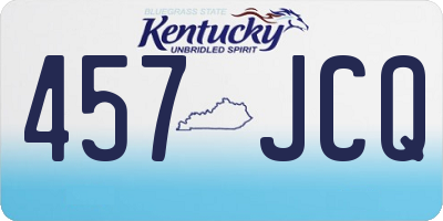 KY license plate 457JCQ