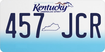 KY license plate 457JCR