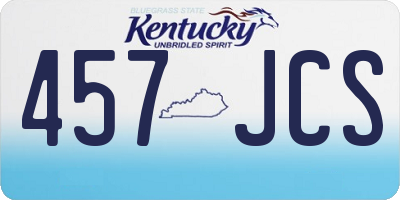 KY license plate 457JCS