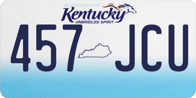 KY license plate 457JCU