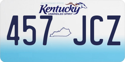 KY license plate 457JCZ