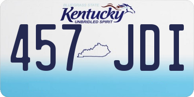 KY license plate 457JDI