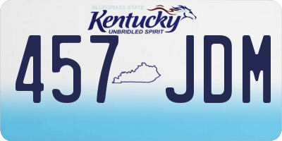 KY license plate 457JDM