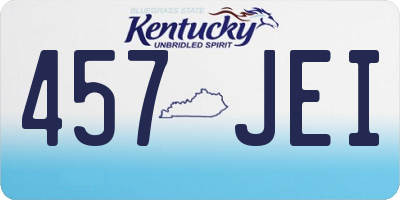 KY license plate 457JEI