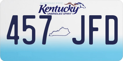 KY license plate 457JFD