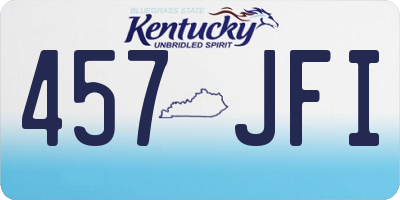 KY license plate 457JFI