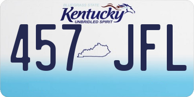 KY license plate 457JFL