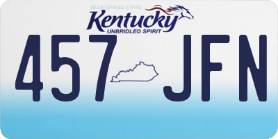 KY license plate 457JFN