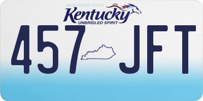 KY license plate 457JFT