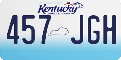 KY license plate 457JGH