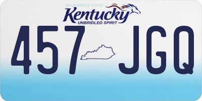 KY license plate 457JGQ