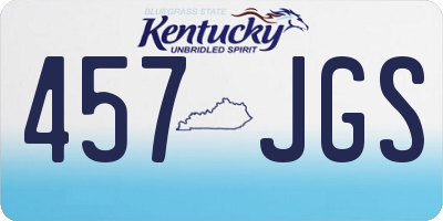 KY license plate 457JGS