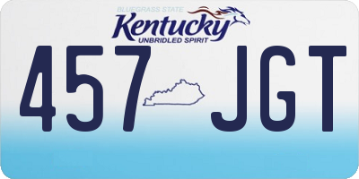 KY license plate 457JGT