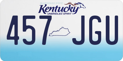 KY license plate 457JGU