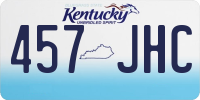 KY license plate 457JHC