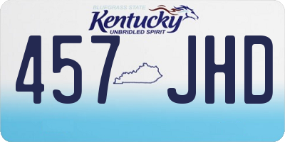 KY license plate 457JHD