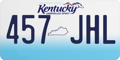 KY license plate 457JHL