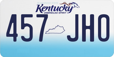 KY license plate 457JHO