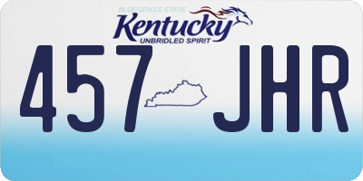 KY license plate 457JHR