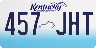 KY license plate 457JHT