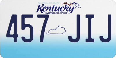 KY license plate 457JIJ