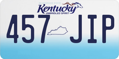 KY license plate 457JIP