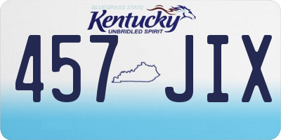 KY license plate 457JIX