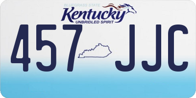 KY license plate 457JJC