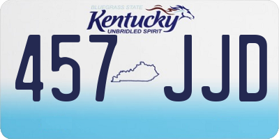 KY license plate 457JJD