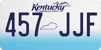 KY license plate 457JJF