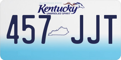 KY license plate 457JJT