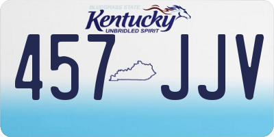 KY license plate 457JJV
