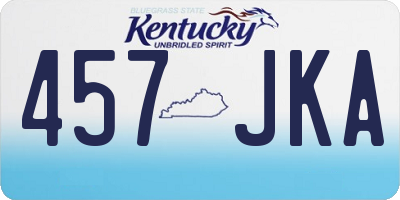 KY license plate 457JKA