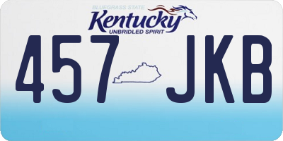 KY license plate 457JKB