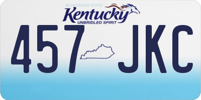 KY license plate 457JKC