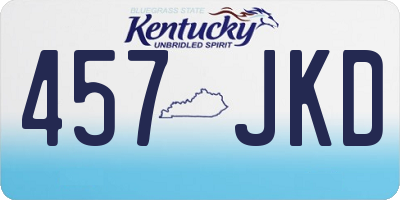 KY license plate 457JKD