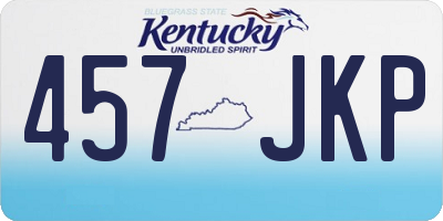 KY license plate 457JKP