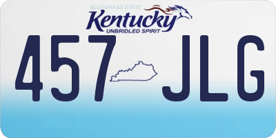 KY license plate 457JLG