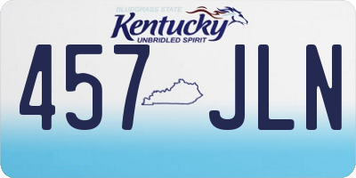 KY license plate 457JLN