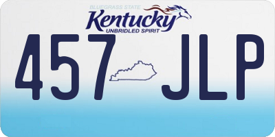 KY license plate 457JLP