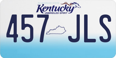 KY license plate 457JLS