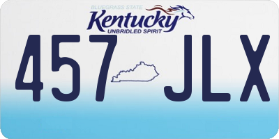 KY license plate 457JLX
